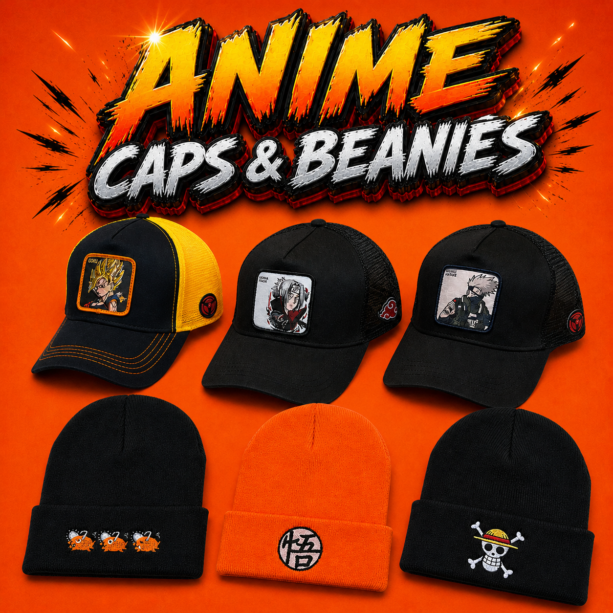Buy Anime Caps | Shop Anime Beanie | Free Delivery