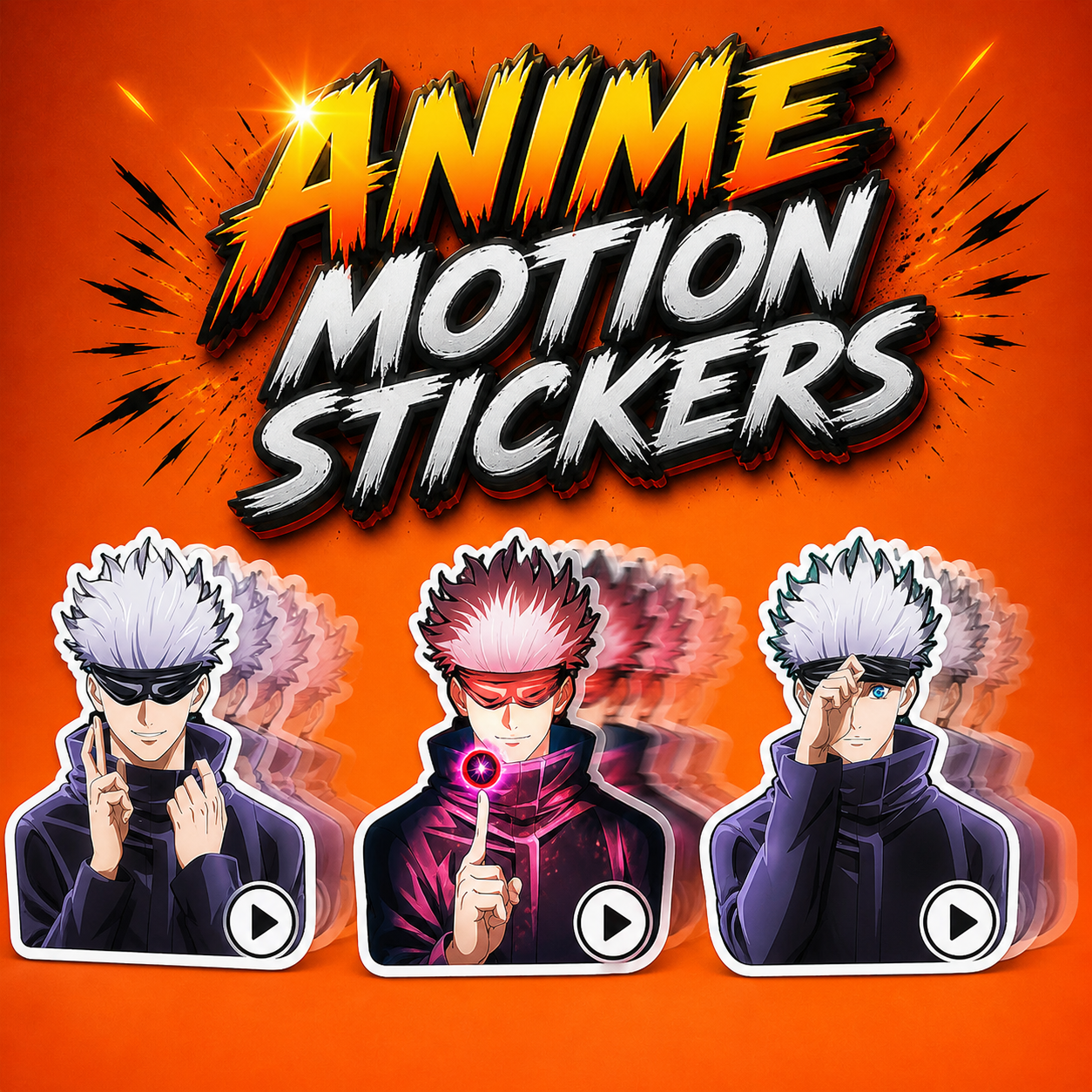 Buy Anime Motion Stickers | Shop Anime 3D Stickers