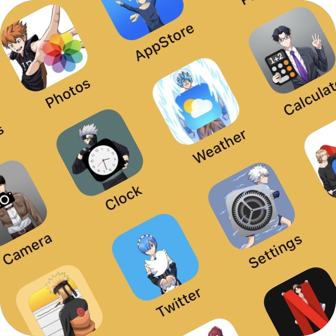 Anime ICON Pack (iOS) - 26 app icons